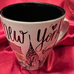 Kitchen Chic New York City mug taxi Statue of Liberty Times Square Vintage